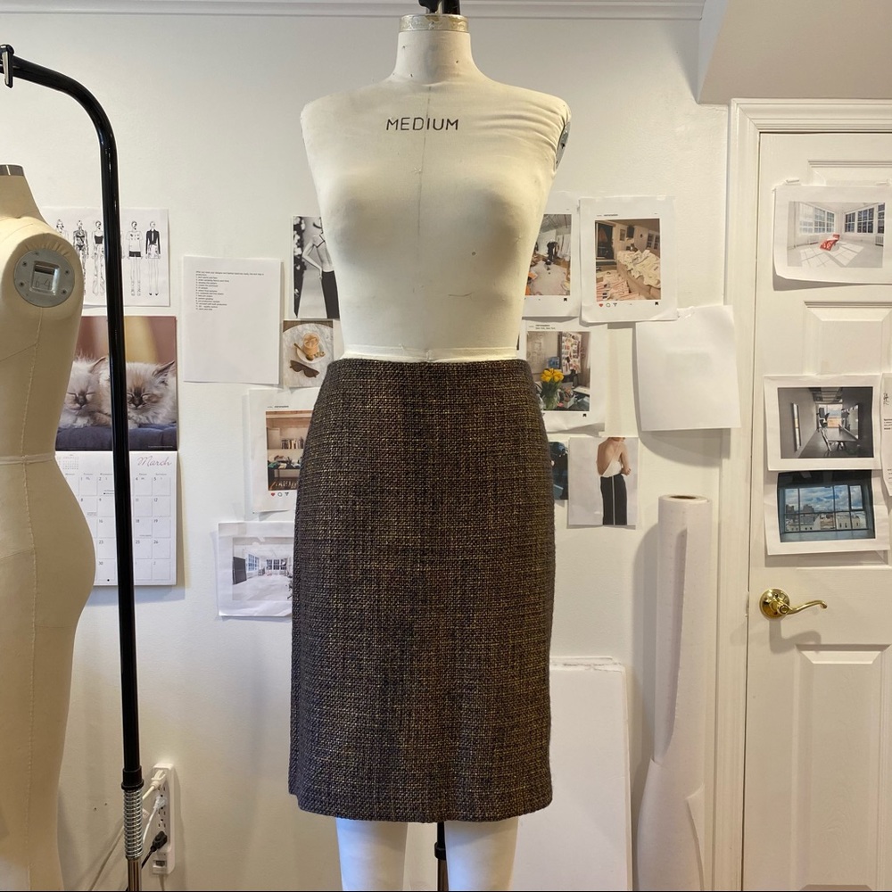 Talbots Tweed Skirt NWT Color: Gold / Black
